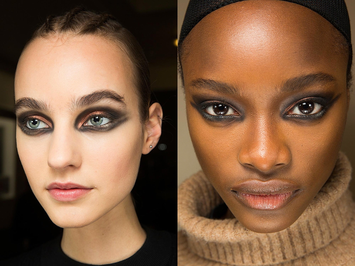 Trendy makijaż jesień 2017, metaliczny cień do powiek, metaliczny makijaż